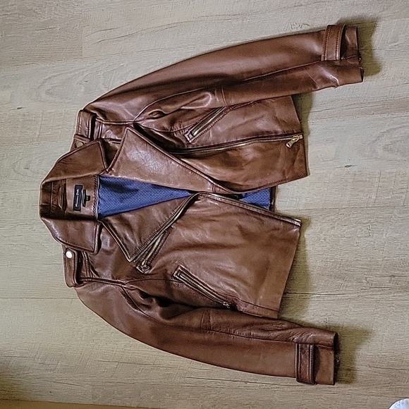 Massimo Dutti genuine leather moto jacket in size XS. - Picture 1 of 16